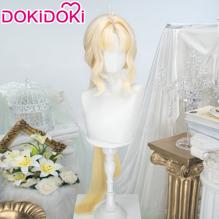 DokiDoki Game Wuthering Waves Cosplay Suisui SP Wig Long Curly Blonde Gradient Hair Sui Sui SP