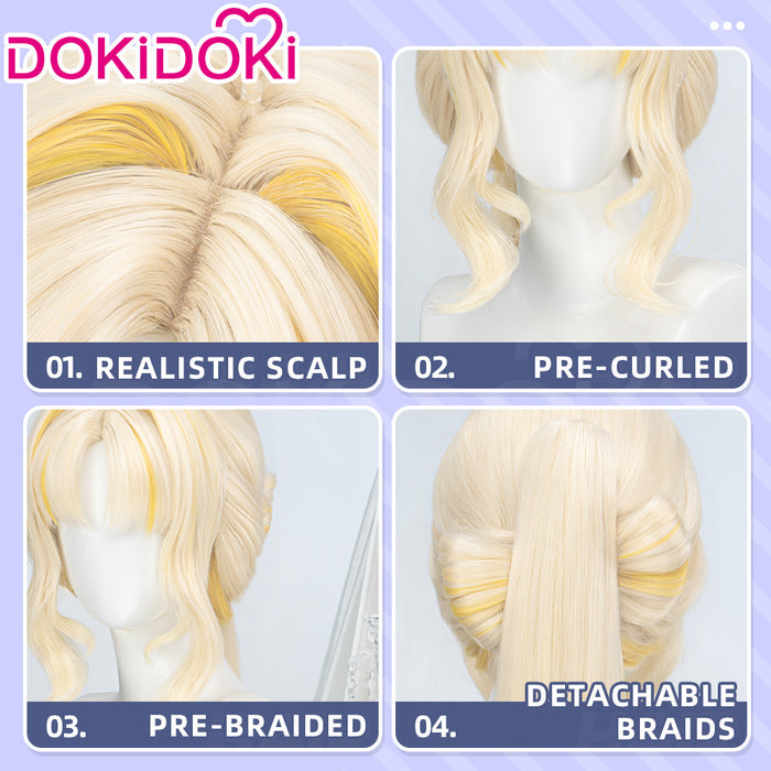 DokiDoki Game Wuthering Waves Cosplay Suisui SP Wig Long Curly Blonde Gradient Hair Sui Sui SP