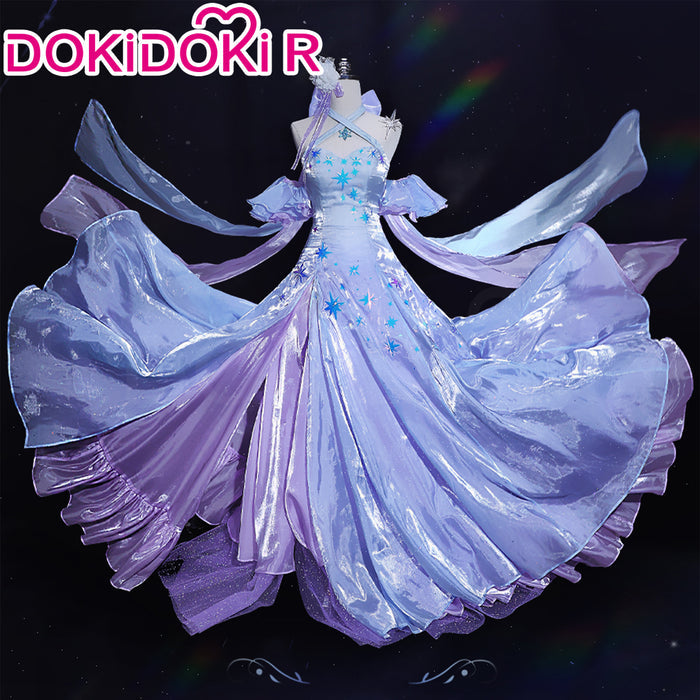 DokiDoki-R Anime Cosplay Costume Purple Crystal Dress