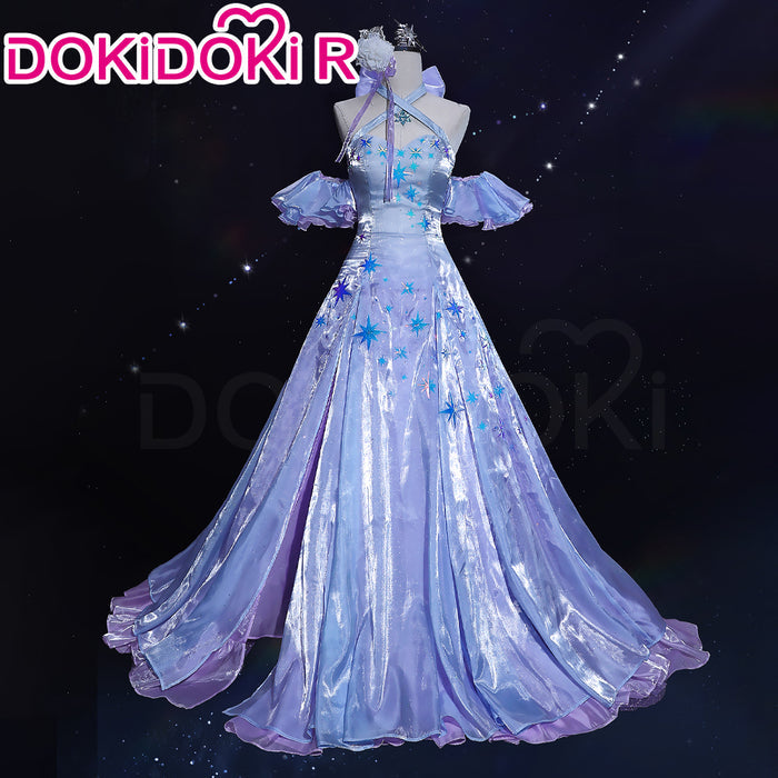 DokiDoki-R Anime Cosplay Costume Purple Crystal Dress