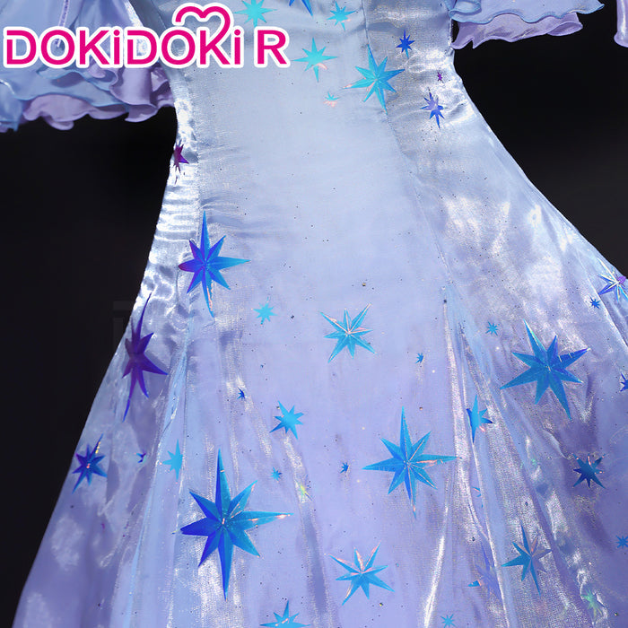 DokiDoki-R Anime Cosplay Costume Purple Crystal Dress