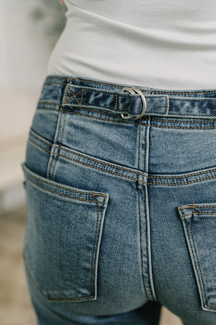 Doris Mid Rise Boyfriend with Adjustable Back Tab + Hollywood WB Jeans Ave Shops- Tilden Co.