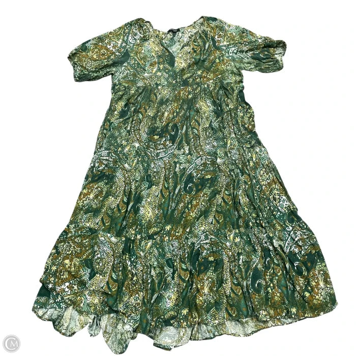 Dress Casual Maxi By Arna York In Green & Tan, Size: 4x