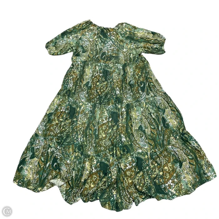 Dress Casual Maxi By Arna York In Green & Tan, Size: 4x