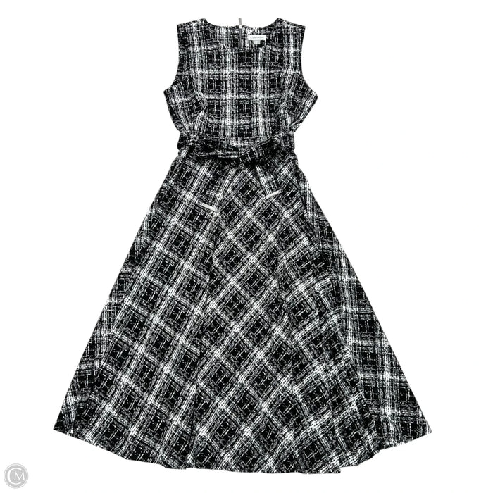 Dress Casual Midi By Calvin Klein In Black & White, Size: M