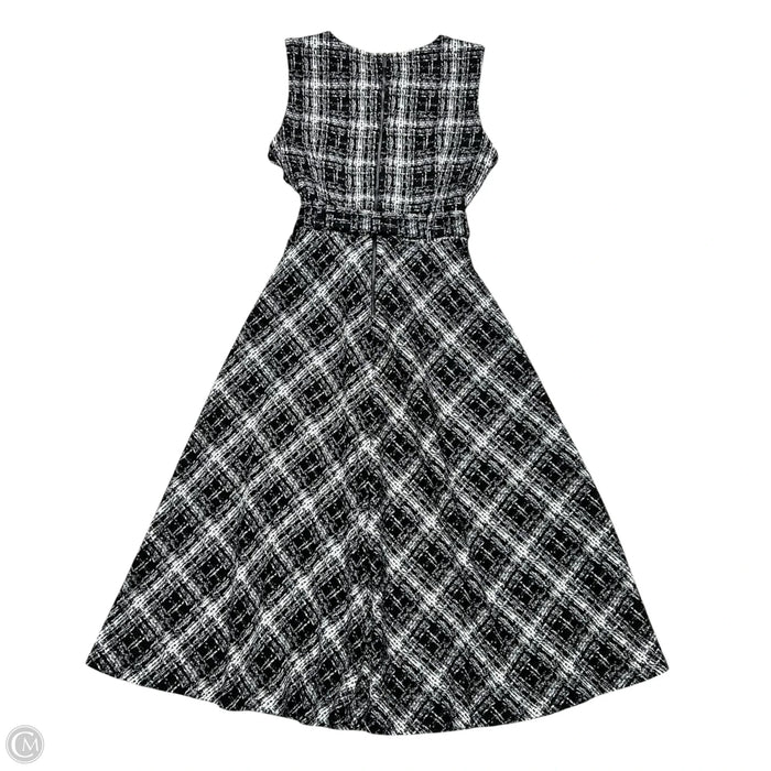Dress Casual Midi By Calvin Klein In Black & White, Size: M