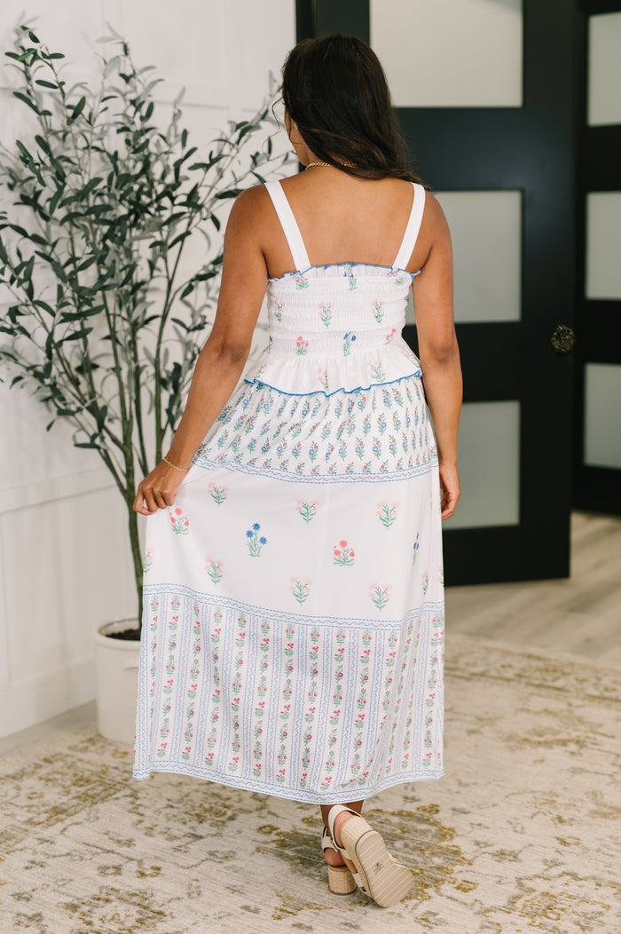 Eager Anticipation Mixed Print Midi Dress Midi Dress Ave Shops- Tilden Co.