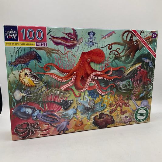 Eeboo Love Of Octopus & Friends 100pc Puzzle