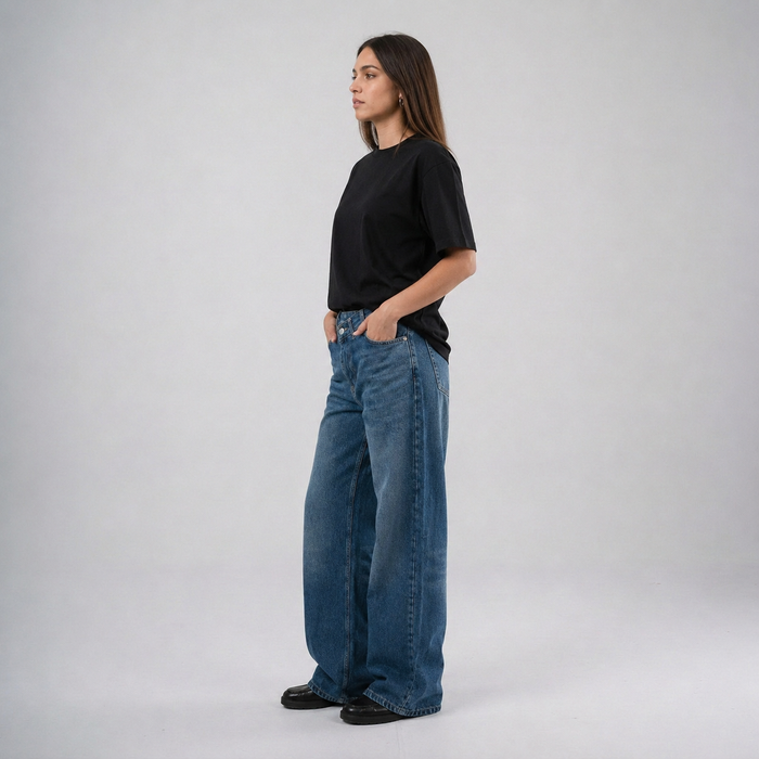 Eighties Short Sleeve Back-Tie Top