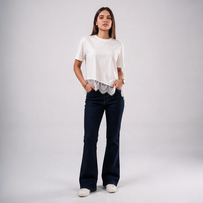Eighties Short Sleeve Lace Tee