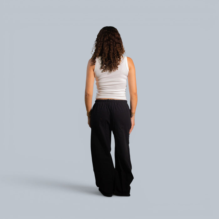 Eighties Wide Leg Linen Trousers