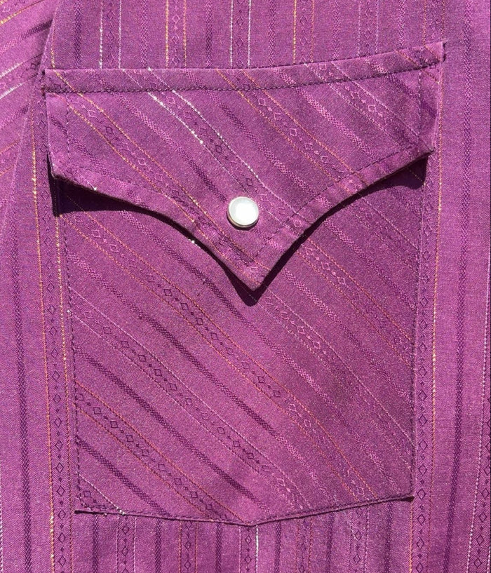 Ely Cattleman Maroon Sparkle Pearl Snap