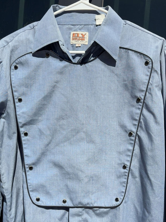 Ely Cattlemen Denim Bib Pearl Snap