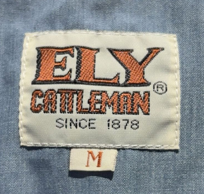 Ely Cattlemen Denim Bib Pearl Snap
