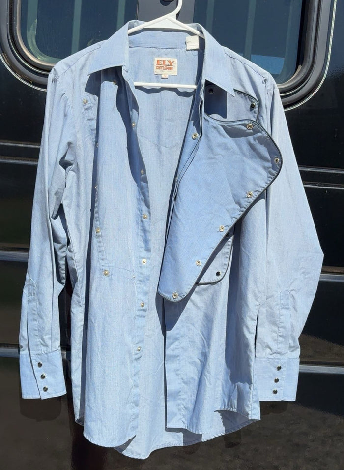 Ely Cattlemen Denim Bib Pearl Snap