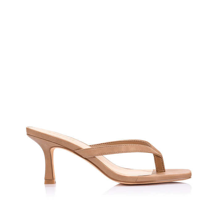Essence Heeled Thongs - Biscuit