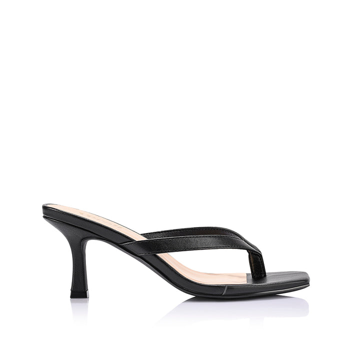 Essence Heeled Thongs - Black