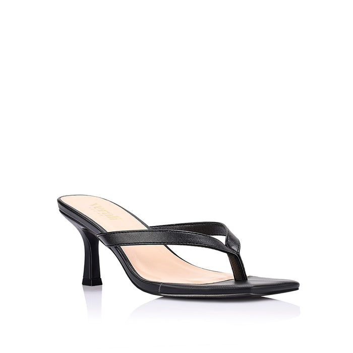 Essence Heeled Thongs - Black