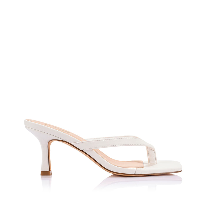 Essence Heeled Thongs - Chalk White