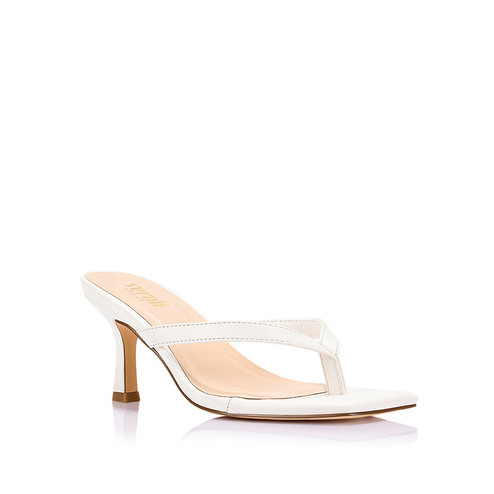 Essence Heeled Thongs - Chalk White