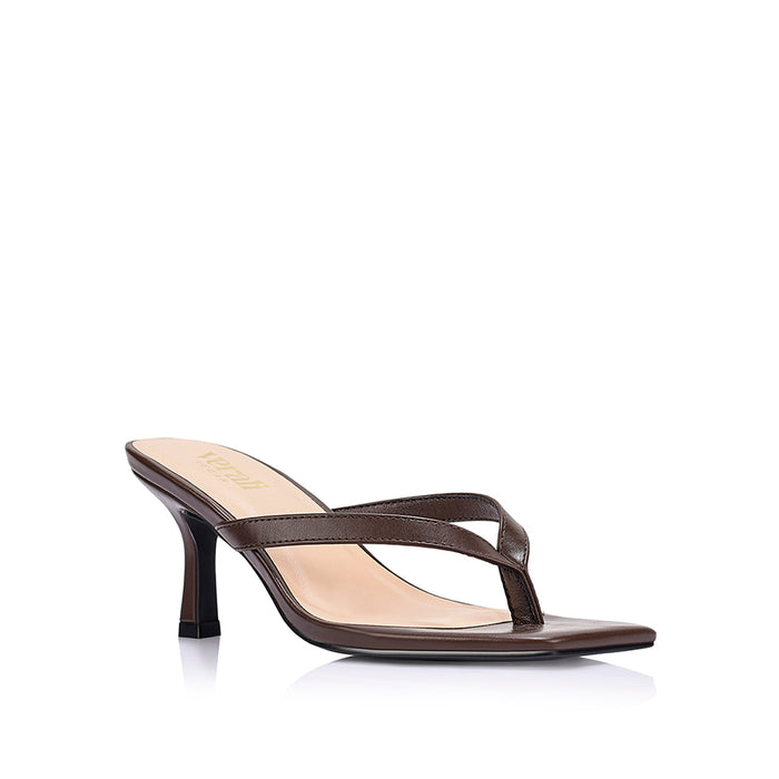 Essence Heeled Thongs - Chocolate Brown