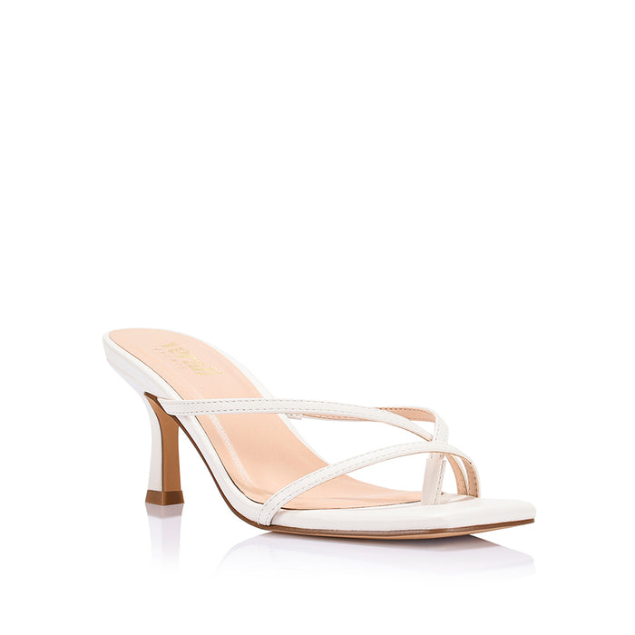 Este Strappy Mules - Chalk White