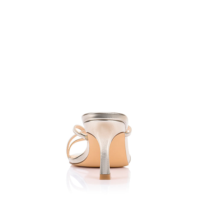 Este Strappy Mules - Champagne Gold