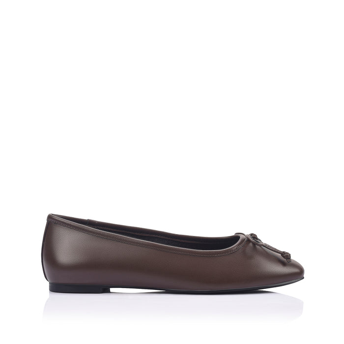 Eugenie Ballet Flats - Chocolate Brown