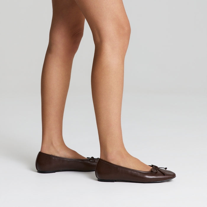 Eugenie Ballet Flats - Chocolate Brown