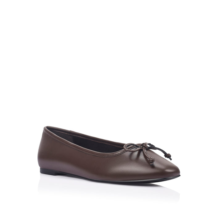 Eugenie Ballet Flats - Chocolate Brown