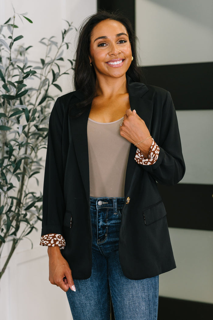 Every Day Blazer in Black Cardigan Ave Shops- Tilden Co.