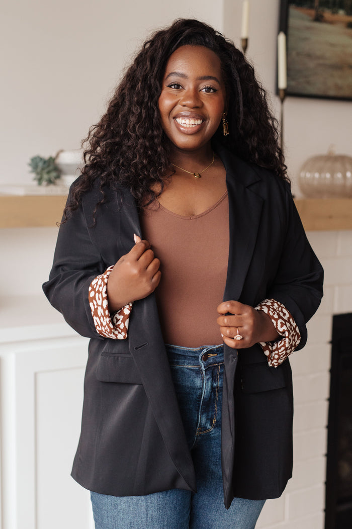 Every Day Blazer in Black Cardigan Ave Shops- Tilden Co.