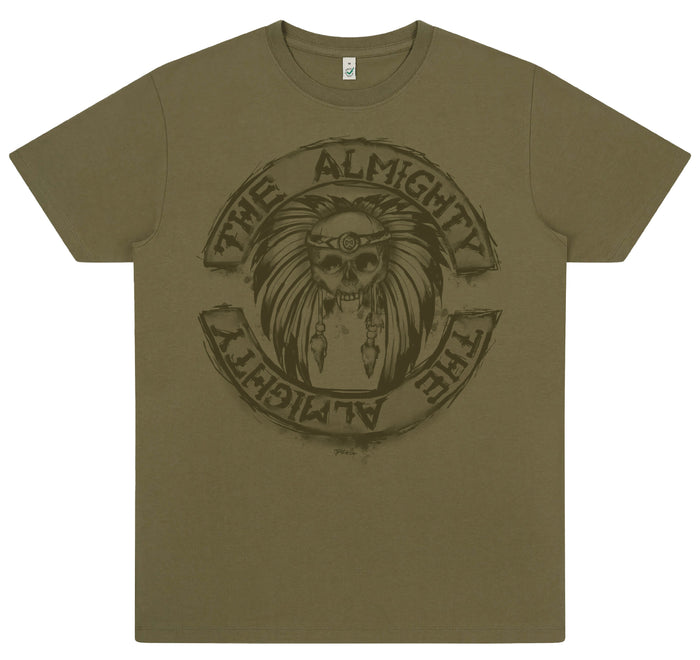 Faded Sketch Logo Green T-Shirt