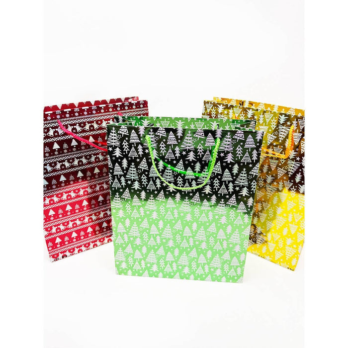 Fancy Holographic Christmas Gift Bag MIX COLOR / ONE(12) MIX COLOR ONE(12) Love and Repeat- Tilden Co.