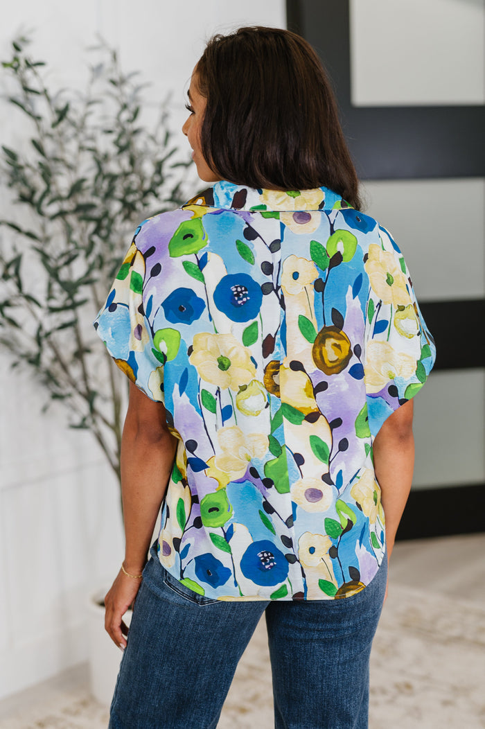Fielding Questions Floral Top T-Shirt Ave Shops- Tilden Co.