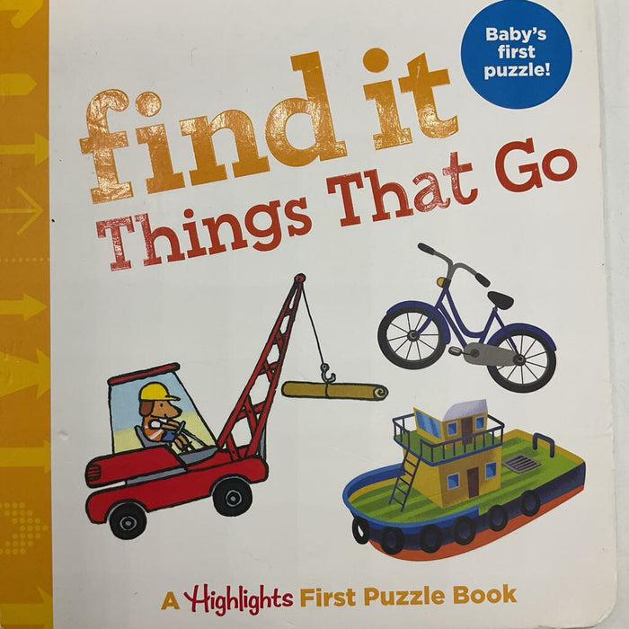 Find It Things That Go (boardbook)