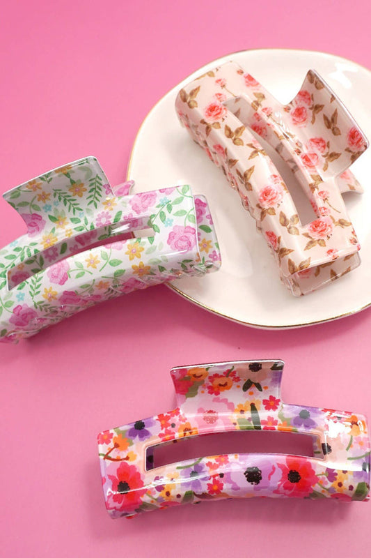 Floral Hair Claw Clips Hair Accessory JOSSLYN by wall to wall- Tilden Co.