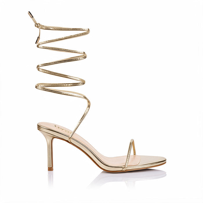 Florence Strappy Sandals - Champagne Gold