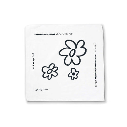 ’Forget Me Nots’ White Bandana