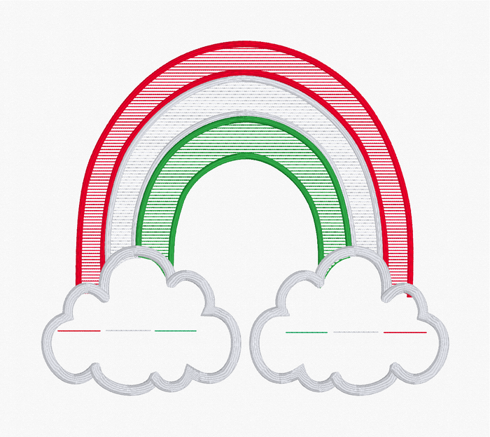 Fringe Rainbow Embroidery Design