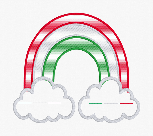 Fringe Rainbow Embroidery Design