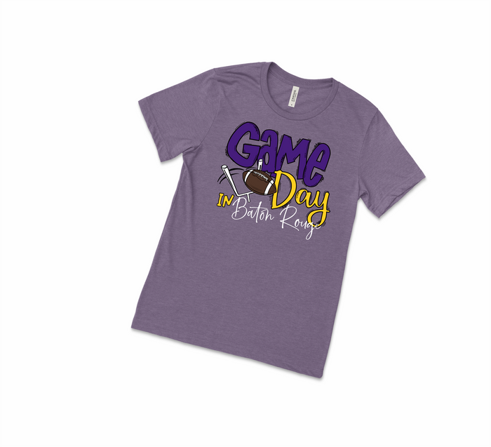 Game Day Tee - LSU - Premium T-Shirts from Pat's Monograms - Just $22! Shop now at Pat's Monograms