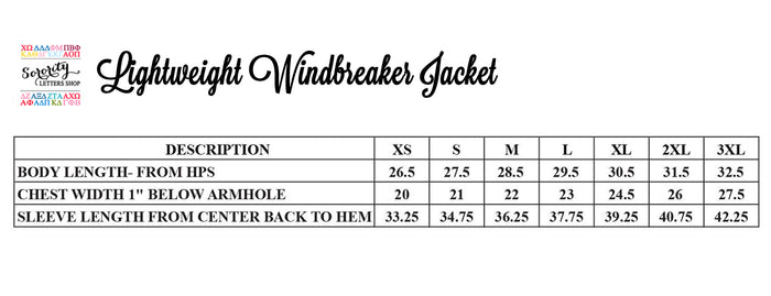 Gamma Phi Beta Lightweight Windbreaker Jacket