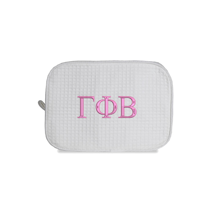 Gamma Phi Beta Waffle Weave Cosmetic Bag