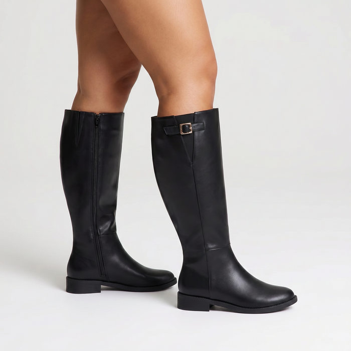 Garfield Wide Calf Tall Boot - Black