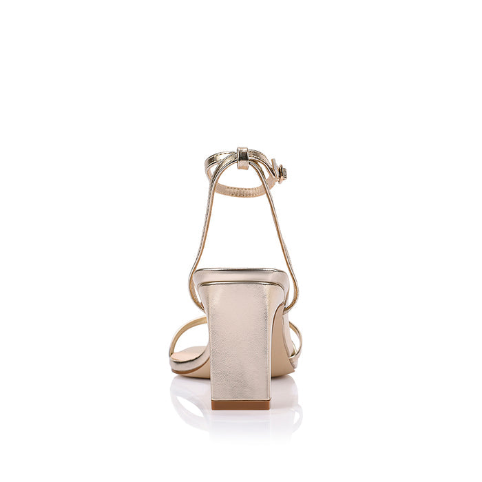 Gilbert Block Heel Sandals - Champagne Gold