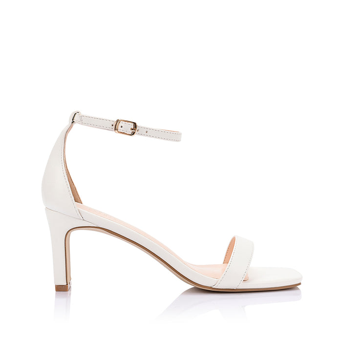 Gimlet Block Heel Sandals - Chalk White