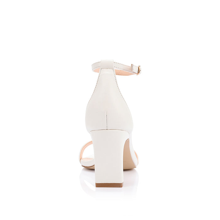Gimlet Block Heel Sandals - Chalk White