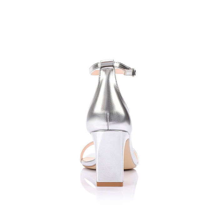 Gimlet Block Heel Sandals - Silver