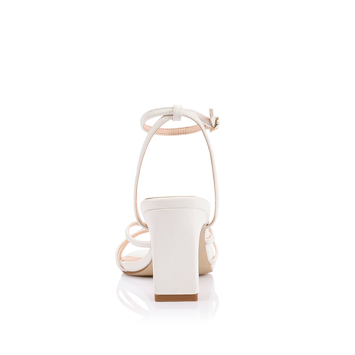 Gio Block Heel Sandals - Chalk White